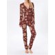 thumbnail image 4 of Pijama navideño Y2k para mujer, monos de manga larga con cuello en V y botones, ropa de dormir suave, ropa de dormir femenina, 4 of 4