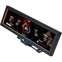 Lian Li 8.8" Universal Screen for PC - Adjustable Mounting for Any Computer Setup - Customizable ARGB Frame - PC Temperature Display Panel - LCD Screen Disply - Mini Monitor - Black