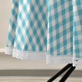 thumbnail image 4 of Coolnut Blue Checkered Fabric Texture Round Tablecloth 60", Waterproof Round Table Cloths with Umbrella Hole and Zipper for Outdoor Backyard /BBQ/Picnic, 4 of 7