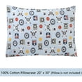 thumbnail image 5 of MVP Sports #32 #24 Basketball Baseball Football 3 Piece Multicolor Blue Cotton Toddler Sheet Set, 5 of 7