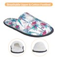 thumbnail image 3 of Slippers for Women, Flamingo Palm Leaves_C Womens Slippers Fuzzy Winter House Shoes, Soft Anti-Skid Slippers Indoor and Outdoor, 3 of 5