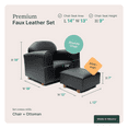 thumbnail image 6 of Keet Premium Black Children's Chair, Heavy Duty Faux Leather with Ottoman, 6 of 6