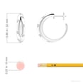thumbnail image 3 of ANGARA Natural Flush-Set Diamond Star Dome Hoop Earrings in 14K White Gold for Women (Size-1.95mm| Color-H| Clarity-SI2) | Anniversary, Jewelry Gift for Women | Natural Diamond Earrings, 3 of 8