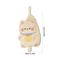 thumbnail image 3 of Cute Hand Towels for Bathroom Kitchen with Hanging Loop, Funny Kids Hand Towel,Microfiber Coral Fleece Absorbent Hand Towel for House Warming Birthday Gifts for Women Animal Lovers(White), 3 of 6
