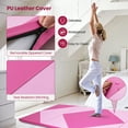 thumbnail image 6 of Spaco 4-Panel PU Leather Folding Exercise Gym Mat with Hook and Loop Fasteners-Pink, Folding Thick Exercise with Carrying Handles for MMA, Gymnastics, Stretching, Core Workouts, 6 of 7