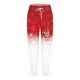 thumbnail image 2 of Gibobby pantalones de vestir mujer cintura alta Pantalones casuales de fitness deportivos de cintura alta con bolsillo en la cintura con estampado navideño informal para mujer (Rosa, M), 2 of 4