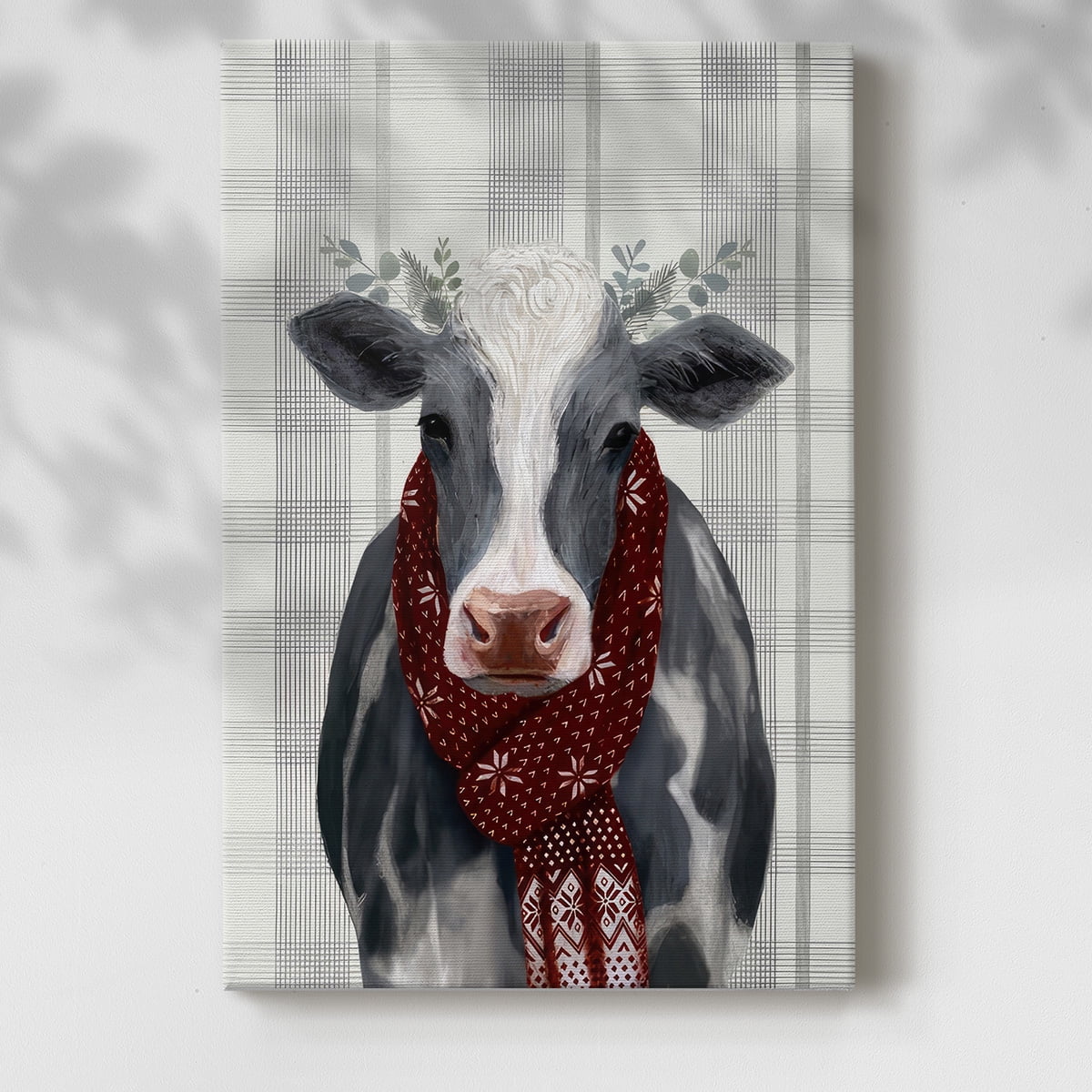 Yuletide Cow II- Gallery Wrapped Canvas