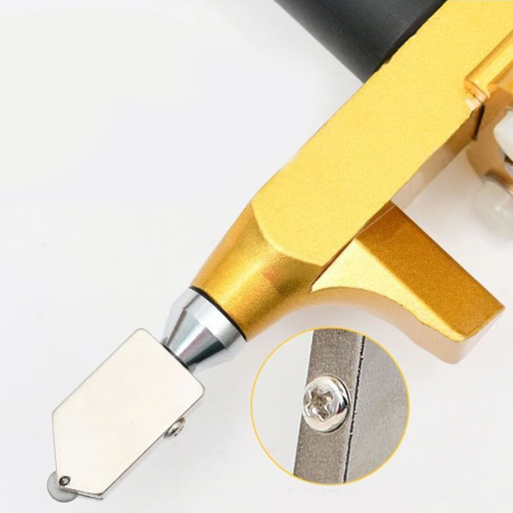 New Tile Glass Cutter Glass Cutter Ergonomic Handle High Quality Steel Cutter Head Longer Handle Cutting Tiles Smile Home