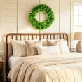 thumbnail image 5 of Aonewoe 16" Artificial Fortune Leaf Wreath for Front Door Green Leaves Wreath for Wall Window Party Wedding Decor Indoor Outdoor, 5 of 14