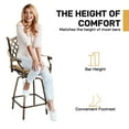 thumbnail image 6 of Ktaxon 2Pcs Outdoor Swivel Bar Stools, Weather Resistant Patio Bar Height Chairs, Cast Aluminum  Bar Dining Seatings for Pool Deck Balcony (Grid Back), 6 of 11