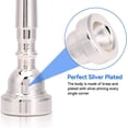 thumbnail image 3 of Bach Trumpet Mouthpiece 3C, New Silver Gold Plated Trumpet Mouthpiece 3C Size for Musical Instrument Accessory, 3 of 4