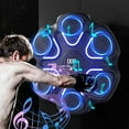 thumbnail image 2 of kkbbma under $5 Music Boxing Machine, Smart Bluetooth Music Boxing Wall Mounted Trainer, Upgraded Intelligent Rechargeable Punching Machine, Dynamic Light Effects Pressure Sensor Boxing Trainer, 2 of 5