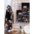thumbnail image 2 of Black Spring Floral Kitchen Dish Towels for Drying Dishes Set of 3, Elegant Flowers Farmhouse Botanical Waffle Weave Microfiber Hand Tea Bathroom Towels Quick Dry & Absorbent Towel 15.7x23.6, 2 of 7