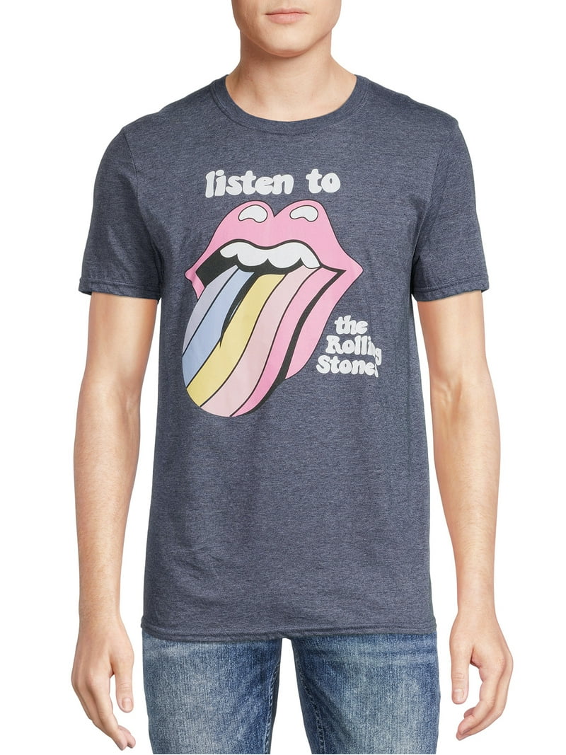 Rolling Stones Men's Band Graphic T-Shirts with Short Sleeves, 2