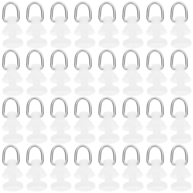 50 rodillos para riel de cortina, riel deslizante, accesorios para riel de cortina, color blanco