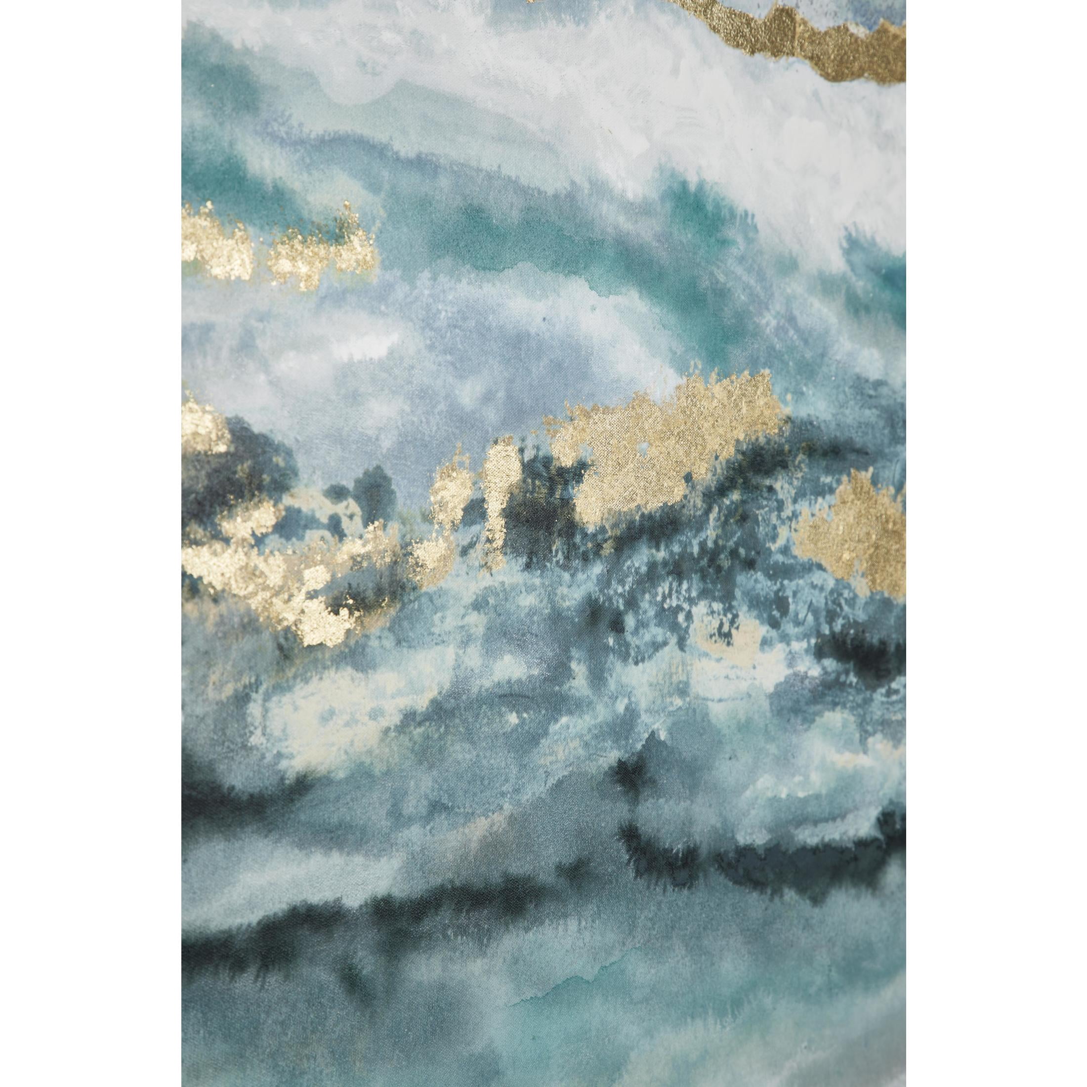 36" x 48" Enlarge Slice Geode Framed Wall Art with Gold Frame, by DecMode