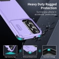 thumbnail image 4 of Case for Samsung Galaxy S26 5G 6.3-inch,Compatible with MagSafe, Built In Slide Camera Cover Heavy Duty ShockProof Protective Case,Purple,For Galaxy S26 5G, 4 of 8