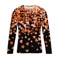 thumbnail image 4 of Blusas y camisas de manga larga con cuello redondo para hombre. Camiseta deportiva estampada para San Valentín. Camiseta de manga larga con cuello redondo. Blusas de licra para hombre., 4 of 5