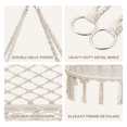 thumbnail image 4 of MoNiBloom 2-Person Hammock Chair, Hanging Hammock Macrame Swing with Cushion, Cotton Rope, Tassels, Bohemian Style Hanging Chair for Bedroom Indoor Outdoor, Beige, 4 of 8
