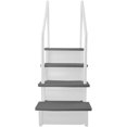 thumbnail image 6 of Aqua Select White Anti-Slip Pool Steps with Gray Steps and White Outside Flip-up Safety Ladder, 48-54"H, 6 of 7