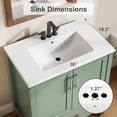 thumbnail image 3 of Freestanding Bathroom Vanity with Integrated Sink, Wood Storage Cabinet with Soft Close Doors and Drawer, Modern Floor Standing Vanity Set for Bathroom Organization, Multiple Sizes Colors Available, 3 of 7