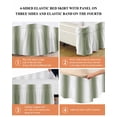 thumbnail image 6 of White Seaweed Green Gradient Bed Skirt Simple Pattern Bed Skirts California King Size 16 Inch Drop, Wrap Around Dust Ruffle&nbsp;Bedskirt with Adjustable Elastic Belt for Queen Size Beds, 6 of 7