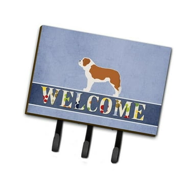 Caroline's Treasures BB5580TH68 Saint Bernard Welcome Leash or Key Holder, Triple, multicolor