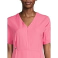thumbnail image 4 of ClimateRight by Cuddl Duds Scrubs Women’s and Women's Plus Zip Neck Woven Tulip Hem Top, 4 of 5