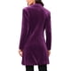 thumbnail image 3 of ABRIGO DE MUJER INSPIRE CHIC Terciopelo Solapa Doble Botonadura Manga Larga Abrigos de Invierno S Púrpura, 3 of 6