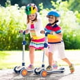 thumbnail image 4 of Infans 3-Wheel Kids Scooter Toddler Folding Balancing Kick Scooter w/Light-up LED Wheel, 4 of 7