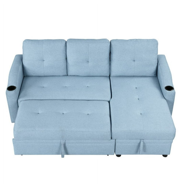 Churanty Upholstery Sleeper Sectional Sofa Pull Out Bed with