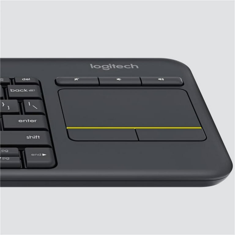 Logitech K400 plus multimedia wireless touch keyboard android smart TV office touchpad Logitech K400 PLUS BLACK Walmart