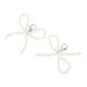 thumbnail image 4 of Accesorios de zapatos de moda con lazo de perlas falsas duraderas, 1 par de encantos para agujetas, color blanco, 4 of 5
