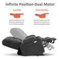 thumbnail image 4 of 21.3" Seat Width Lay Flat Dual Motor Power Recliner Lift Chair with Vibration and Heat, Infinite Position, 4 of 8