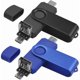 thumbnail image 1 of Lot of 2 USB Flash Drives C 64GB USB 2.0 OTG 3 IN 1 Type C USB Micro USB Memory Stick, 1 of 5