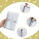 thumbnail image 3 of Carpeta de sobres de tamaño A6 con presupuesto, carpeta de planificación de presupuesto con cubierta de lentejuelas transparentes, 8 bolsillos con cremallera, bolsa para tarjetas, bolsillo doble y et, 3 of 9