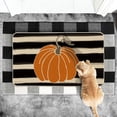 thumbnail image 4 of Sm:)e Fall Thanksgiving Stripe Pumpkin Decorative Doormat 17 x 29 Inch, Low-Profile Yard Floor Switch Mat for Indoor Outdoor, 4 of 8