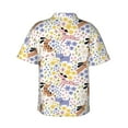 thumbnail image 3 of Daiia Floral Puppy Hawaiian Shirt for Men Gentle Cotton Regular Short Sleeve Casual-3X-Large, 3 of 9