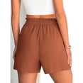 thumbnail image 5 of HKYNLAG Shorts for Women Dressy Casual Elastic High Waisted Ruffle Comfy Lightweight Summer Shorts for Beach Vacation Ginger 3XL, 5 of 6