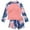 Watermelon Red, variant on REDARER Girls' 2-Piece Rash Guard Set – Tropical Leaf Print , Long-Sleeve UV Protection Swimwear,9-10 Years