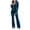Blue, variant on felwors Women's 2 Piece Workout Set, Velvet Tracksuit Long Sleeve Zipper Hoodie and Velour Sweatpants, Jogging Lounge Suit for Activewear & Relax (Dark Green, XXL)
