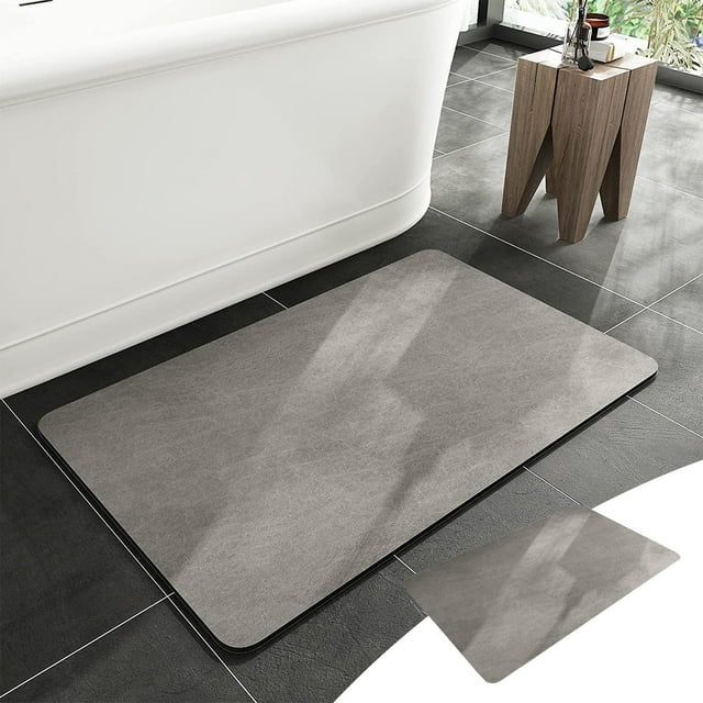 Xihbxyly Alfombrilla de Baño de Diatomeas, Antideslizante, de Secado Rápido y Absorbente, Fácil de Limpiar, Ideal para Bañera, Ducha y Lavabo. Ecológica, Material Seguro, Lavable. Medidas: 50 X 80 Cm
