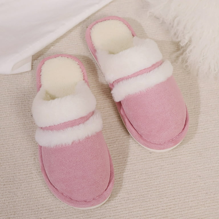 Tao Tao Women's House Slippers Mens Plush Cozy Home House Shoes