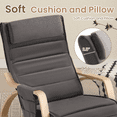 thumbnail image 5 of JOMEED Gray Velvet Upholstered Glider Nursery Adult Rocking Chair Indoor with Adjustable Footrest, 5 of 8