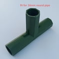 thumbnail image 4 of Paquete de 2 conectores de PVC de 3 vías / 4 vías de 16 mm para construir marcos de invernadero para muebles para reparar o construir invernaderos, so 3T Soledad conectores de invernadero, 4 of 10