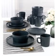 thumbnail image 3 of Lorren Home Trends Gray Stoneware Dinnerware Set, 16 Piece, Service for 4, Microwave and Dishwasher Safe, 3 of 6