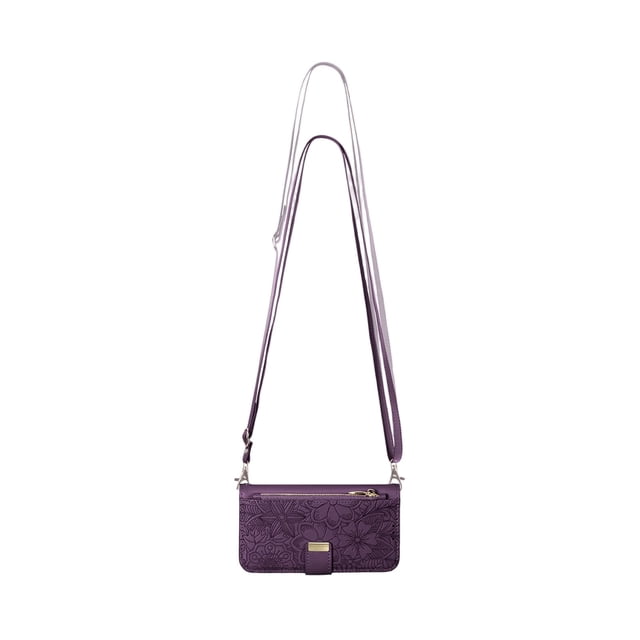 ZZkhGO Versatile Leather Handbag, Hanging Strap Backpack with Carrying Handle Card Slot, Convertible Purse for Daily Commute Travel Office, Purple