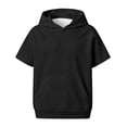 thumbnail image 2 of Angala Big Boys Hoodie Short Sleeve Fall Sweatshirt School Daily Wear Boys Casual Athletic Top, 2 of 6