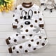thumbnail image 4 of Conjunto de pijamas para niños, pijamas suaves Unisex de manga larga para bebés, pijamas suaves de dibujos animados para primavera y otoño, conjunto de pijamas navideños de dinosaurios para niños, 4 of 4