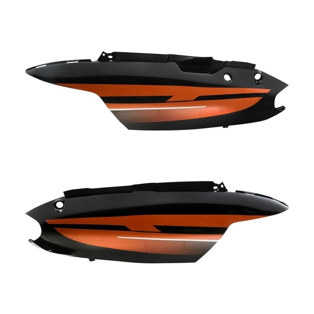 Par De 2 Cubiertas Traseras Naranja Con Negro Para Ds150 2022 De 2024 Italika Original